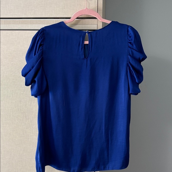 Naked Zebra Royal Blue Blouse size M - Picture 4 of 5